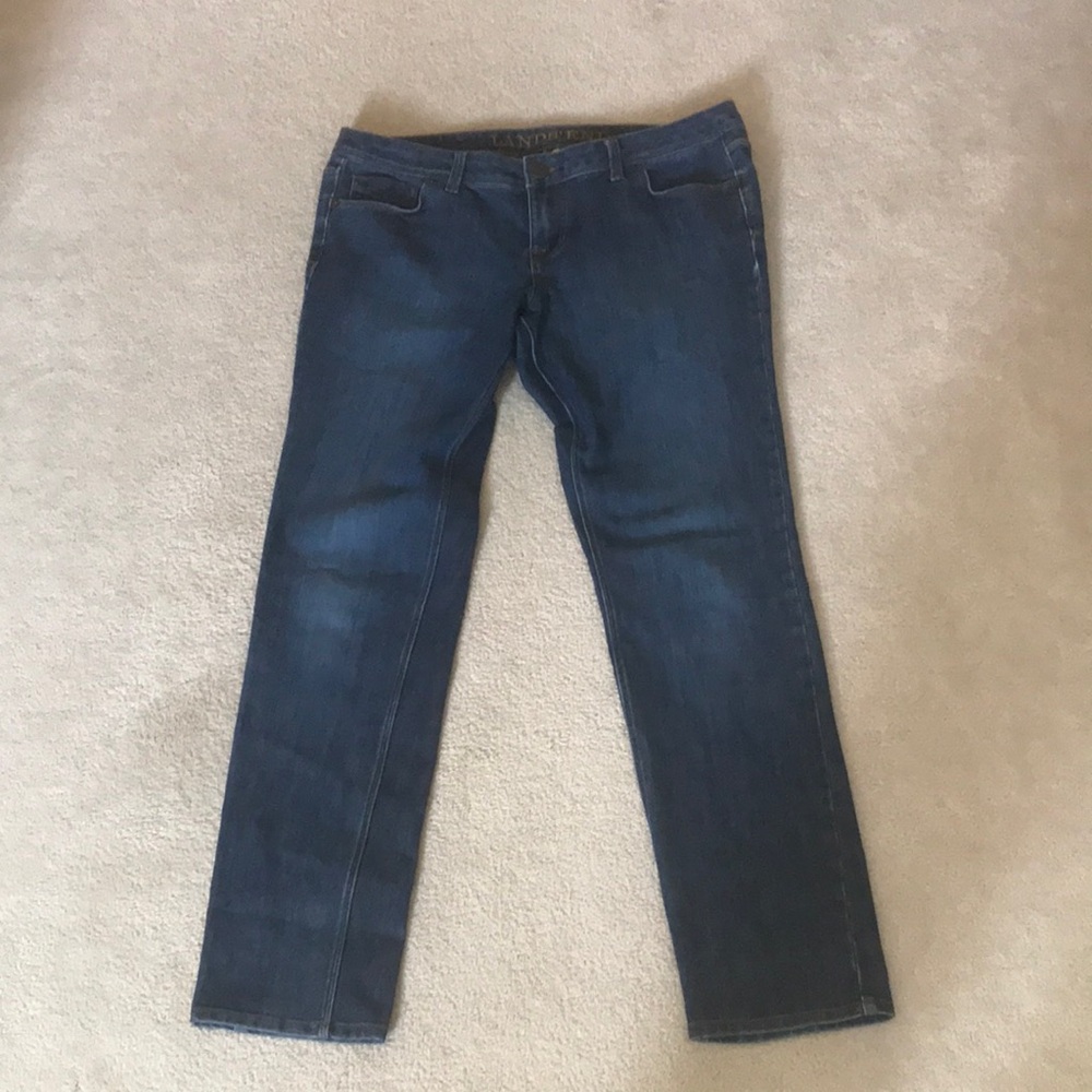 Lands’ End Women’s Dark Blue Stretch Jeans